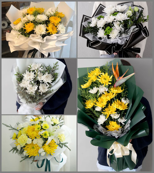 贵州遵义红花岗区金鼎山镇后庄村白事花束代送